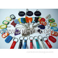 bulk production colorful standard printing words silicone key caps keychain